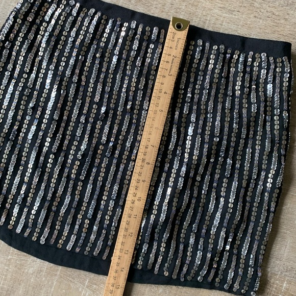 THEORY sequin 100% silk mini skirt sz 2 party evening event formal lined - Picture 13 of 16